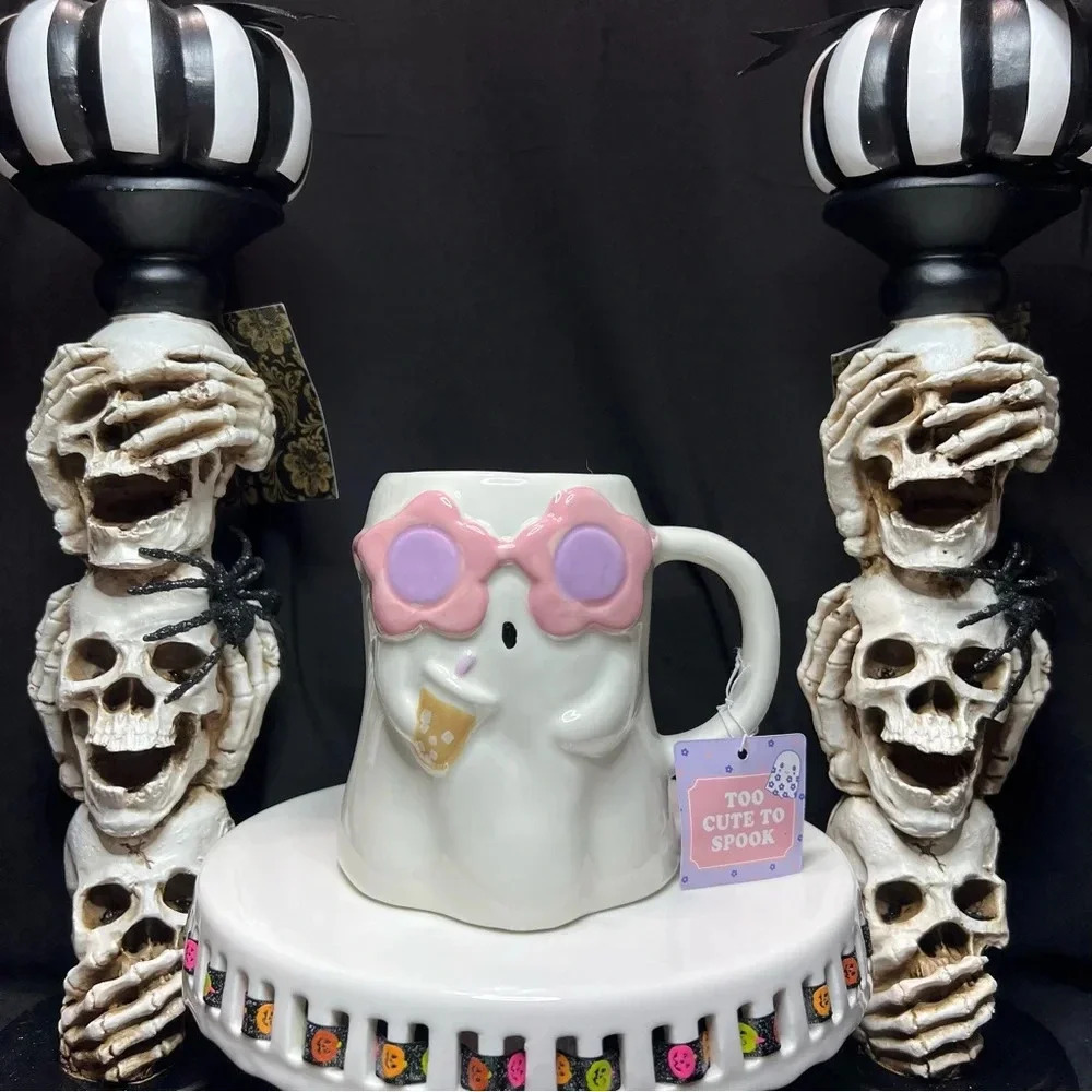 Sunday Morning Ceramics Viral Halloween Hippie Pumpkin Spice Latte Coffee Mug